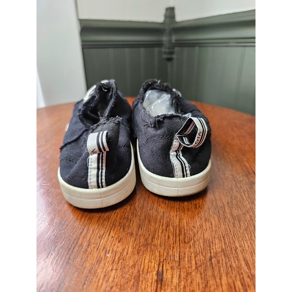 Vionic Beach Pismo Canvas Sneakers Black Frayed Slip On Shoes Womens 8 10011625 - Picture 5 of 7